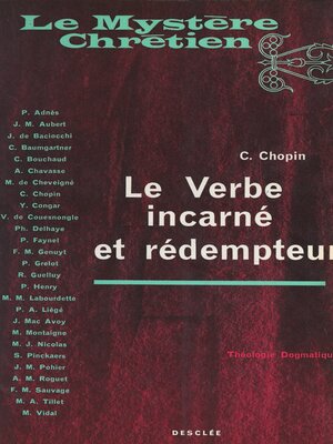 cover image of Le Verbe incarné et rédempteur